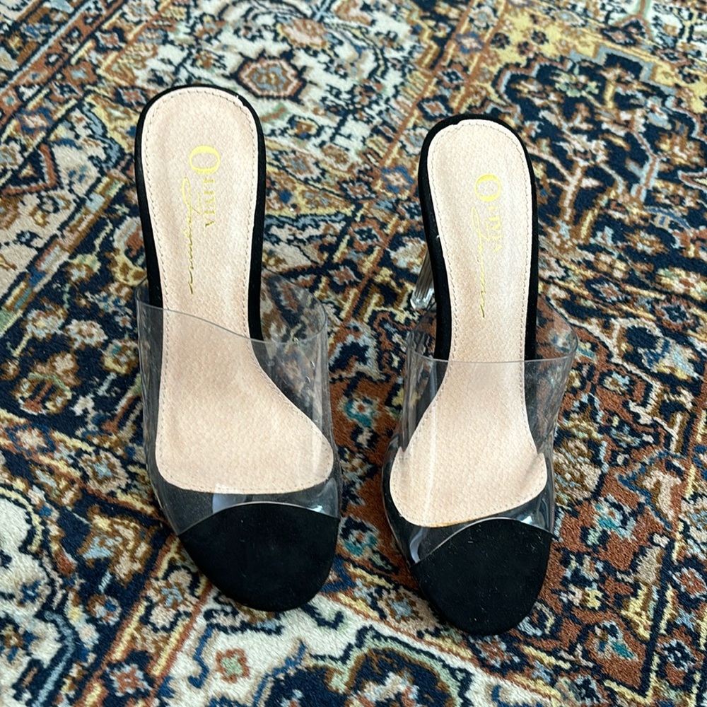Clear heels